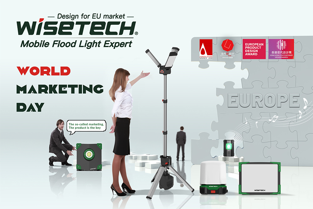 Tower light,tripod light,portable work light,flood light,ODM factory,innovation,RecycledMaterials,tripod light,360 work light,World Marketing Day